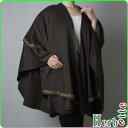67%OFF!カシミヤ混 2WAYケープ メタル縁取り