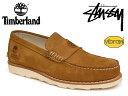 【レアモデル】【残り27.0 27.5センチのみ】Timber Land STUSSY DELUXE LOAFER BROWN VIBRAM ティンバーランド モカシン ローファー デッキシューズ ステューシー デラックス コラボ ブラウン 茶色 メンズ レザー 本革 ビブラムソール