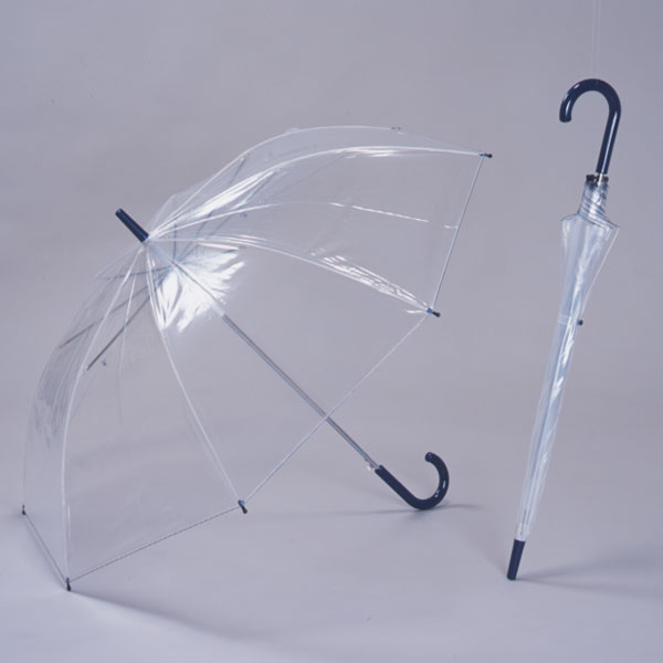 POE特大ジャンプビニール傘 [紺]65cm【2本組】錆びにくく丈夫、グラスファイバー骨使用のビニール傘