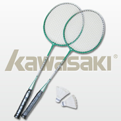 KAWASAKI（カワサキ）バドミントン2本セットKB-3800《カラー/グリーン》