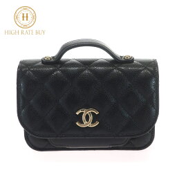 【美品】CHANEL シャネル アンフィニティ ミニ AP2914 2WAYショルダー <strong>チェーンウォレット</strong> ココマーク <strong>キャビア</strong>スキン 黒 ブラック ゴールド金具 レディース