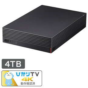 BUFFALO 外付けHDD 4TB USB3.1/USB3.0用(ひかりTV動作確認済) HD-NRLD4.0U3-BA
