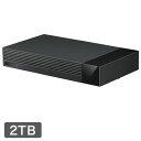 バッファロー 外付けHDD USB3.1 24時間連続録画対応 静音設計 2TB HDV-LLD2U3BA/D