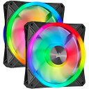 CORSAIR iCUE QL140 RGB 140mm PWM Dual Fan Kit with Lighting Node CORE CO-9050100-WW