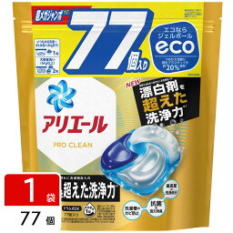 P&G ［在庫限り特価］<strong>アリエール</strong> 洗濯洗剤 <strong>ジェルボール</strong>4D プロクリーン 詰め替え 超メガジャンボ 77個 498717619<strong>44</strong>42