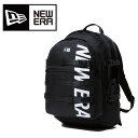 ニューエラ バックパック メンズ レディース キャリアパック 35L プリントロゴ ブラック × ホワイト 11783327 NEW ERA
