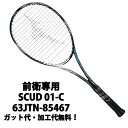 ミズノ(Mizuno) 前衛向け スカッド01-C (SCUD 01-C) 63JTN85467 ハイブリッドブラック×ブルーパープル 2018年モデル ソフトテニスラケット