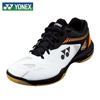 ヨネックス(YONEX) パワークッション65Z2 (POWER CUSHION 65Z 2) SHB65Z2-386 ホワイト/オレンジ 2019年モデル バドミントンシューズ メンズ レディースの画像