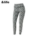 アンドライフ &life ロングタイツ レディース Fタイツロング 柄 AL451104F53
