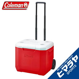 <strong>コールマン</strong> <strong>クーラーボックス</strong> 56L キャスター付 ホイールクーラー 60QTレッド ホワイト 2000027864 Coleman