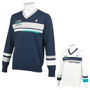 ルコックスポルティフ le coq sportif ゴルフウェア セーター メンズ ボーダーデザインVネックセーター QGMSJL01