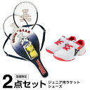 ウイルソン Wilson ジュニア硬式テニスラケット 張り上げ済 ベアー・ラケット・セット+ジュニアテニスシューズ オールコート用 WRT6164E+VQ530203G03