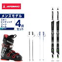 アトミック ATOMIC スキー板 4点セット メンズ スキー板+ビンディング+ブーツ+ストック REDSTER SC +LITHIUM10-1+EVO 70 +SLALOM