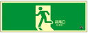 緑十字/(株)日本緑十字社 中輝度蓄光避難誘導標識 非常口 120×360mm 塩ビ 消防認定品 蓄光FA-801 068801