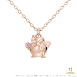 ポケモン グッズ プリン <strong>ネックレス</strong> K18ピンクゴールド アクセサリー ジュエリー ライトピンクサファイア 男女兼用 ユニセックス メンズ レディース 誕生日 記念日 プレゼント