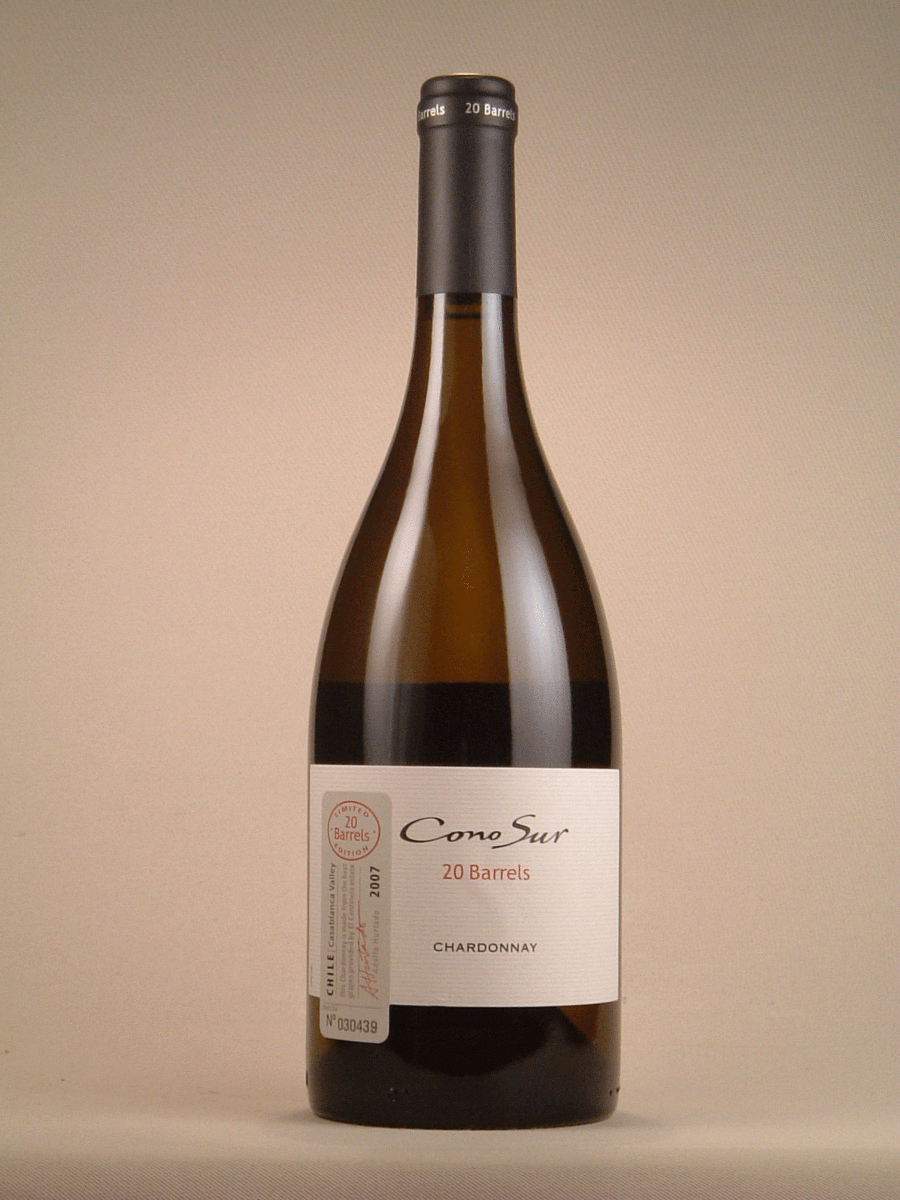 コノスル　シャルドネ・20バレル・リミテッド・エディション[2008]　Cono Sur Chardonnay 20Barrels Limited Edition 2008