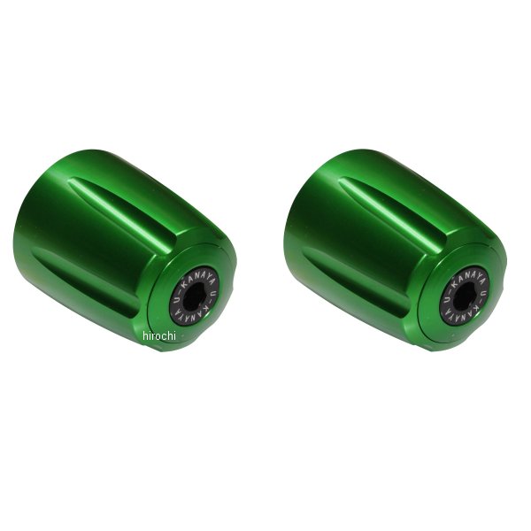 【メーカー在庫あり】 ユーカナヤ U-KANAYA アルミビレットハンドルバーエンド グルーヴタイプ MT-25/MT-03 緑/緑 BEGVGR-YA041-GR HD店