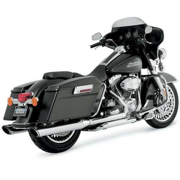 16763 1801-0392 バンス＆ハインズ(VANCE＆HINES) スリップオンマフラー ラウンド ツインスラッシュ 95-12 FL