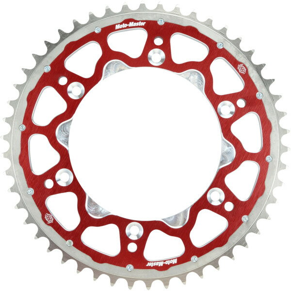 【USA在庫あり】 モトマスター Moto-Master FUSION SERIES DUAL RING SPROCKET (RED, 520-48T) HONDA 1211-2108 JP店