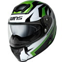 【メーカー在庫あり】 4560385766619 ウインズ WINS フルフェイスヘルメット FF-COMFORT TANATOS 緑 Lサイズ(58-59cm)