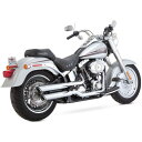【メーカー在庫あり】 1801-0386 16843 バンス&ハインズ VANCE & HINES スリップオンマフラー ツインスラッシュ 07年以降 ソフテイル