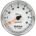 【USA在庫あり】 2211-0008 19307 オートメーター Autometer 電子タコメーター 8000rpm 白