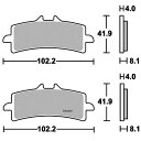 【USA在庫あり】 1720-0549 901DC SBS ブレーキパッド リア 11年以降 トライアンフ、BMW、カワサキ H2 (DCカーボン)