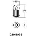B-7103YE M&H マツシマ ノーマルバルブ 6V3W メーター球 ポジション球 (イエロー) 1箱 (10個入り)