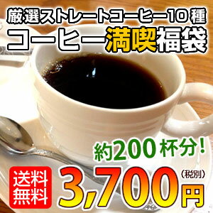 ストレートコーヒー10種！コーヒー満喫福袋★2セット以上のご購入でもれなく限定ブレンド「安芸の厳島70g」プレゼント！（同一住所・同一発送日に限ります）