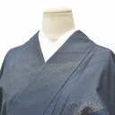 リサイクル 大島紬 【中古】 正絹 つむぎ 特選 9マルキ 幾何学文様 裄63cm 青系 裄Sサイズ 身丈Mサイズ ii3915b15 セール
