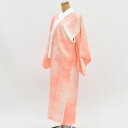長襦袢 中古 リサイクル ポリエステル 女性 リサイクル着物 ながじゅばん 裄64.5cm 裄Mサイズ オレンジ色系 孔雀と花文様 mm0295b【中古】【着物ひととき】