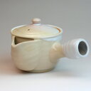 萩焼 萩陶苑 牡丹急須半白(茶こし付)白箱 340ml【焼き物/陶器/茶器/茶道具/日本茶】