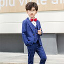 キッズ スーツ 男の子 子供 スーツ キッズフォーマル チェック柄 3カラー選択可 4点セット フォーマルスーツ ジャケット+ベスト+ズボン+蝶ネクタイ 男の子スーツ 小学生 入学式 子供服 卒業式 面接 ジュニア 紳士服 七五三 入園式 韓国ファション