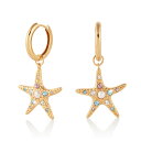 オリビアバートン 日本総代理店 レディース アクセサリー ジュエリー Olivia Burton アンダーザシー スターフィッシュ スパークル ハギー ピアス イエローゴールド 女性 ギフト 彼女 プレゼント【あす楽】