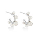 オリビアバートン 日本総代理店 レディース アクセサリー ジュエリー Olivia Burton アンダーザシー コーラル パール フープ ピアス シルバー 女性 ギフト 彼女 プレゼント【あす楽】