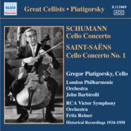 Schumann シューマン / チェロ協奏曲、他　ピアティゴルスキー（vc）バルビローリ＆LPO、他 輸入盤 【CD】