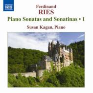 Ries リース / ピアノ・ソナタ、ソナチネ集第1集　スーザン・カガン（p） 輸入盤 【CD】