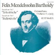Mendelssohn メンデルスゾーン / 交響曲第3番、第4番　マズア＆ゲヴァントハウス管弦楽団（1971、72） 【CD】