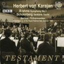 Brahms ブラームス / ブラームス:交響曲第1番、シェーンベルク:浄夜 ヘルベルト・フォン・カラヤン&ベルリン・フィル(1988年ステレオ・ライヴ) 輸入盤 【CD】