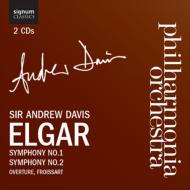 【送料無料】 Elgar エルガー / 交響曲第1番、第2番　アンドルー・デイヴィス＆フィルハーモニア管弦楽団（2CD） 輸入盤 【CD】