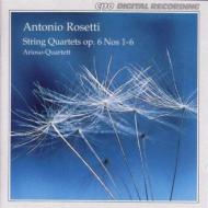 ロセッティ、アントニオ（1750-1792） / 弦楽四重奏曲Op.6　アリオソ弦楽四重奏団 輸入盤 【CD】
