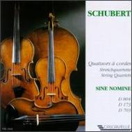 Schubert シューベルト / String Quartet.9, 12, 13: Quatuor Sine Nomine 輸入盤 【CD】