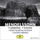 【送料無料】 Mendelssohn メンデルスゾーン / 交響曲全集、序曲集 アバド&ロンドン交響楽団(4CD) 輸入盤 【CD】