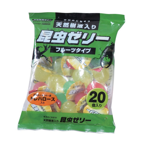 【直送品】昆虫ゼリーフルーツ 20P BJE-20F 【アイリスオーヤマ・昆虫採集・虫入れ・カブトムシ・クワガタ・夏休み自由研究・飼育観察・ザリガニ・カメ・水生生物・虫かご・昆虫のエサ・蜜・虫ゼリー】