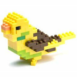 【取寄品】12才から★ナノブロック　セキセイインコ(100ピース) nanoblock動物シリーズ NBC-004[SmaSTATION/スマステーションで紹介！/生き物/ダイヤブロック/安心の日本製!/河田(カワダ)/ブロック遊び/コレクション/再現]【T】 enetshop1207-Ab