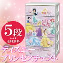 ディズニープリンセスチェストST 5段タイプ CHG-555...