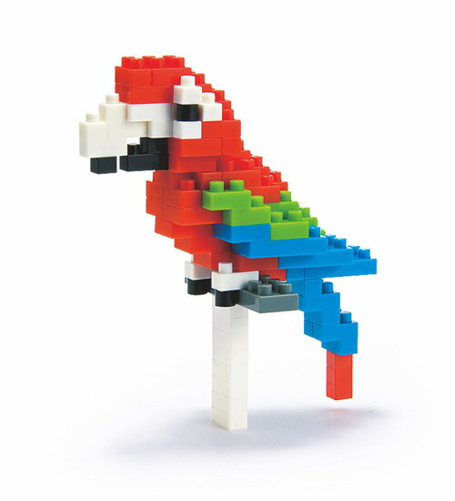 【取寄品】新発売・12才から★ナノブロック　ベニコンゴウインコ　nanoblock　動物シリーズ　NBC-034[SmaSTATION/スマステーションで紹介！/ペット/いんこ/ダイヤブロック/河田(カワダ)/ブロック遊び/コレクション/インコ・鸚鵡・オウム・ブロック]【T】02P21Feb12