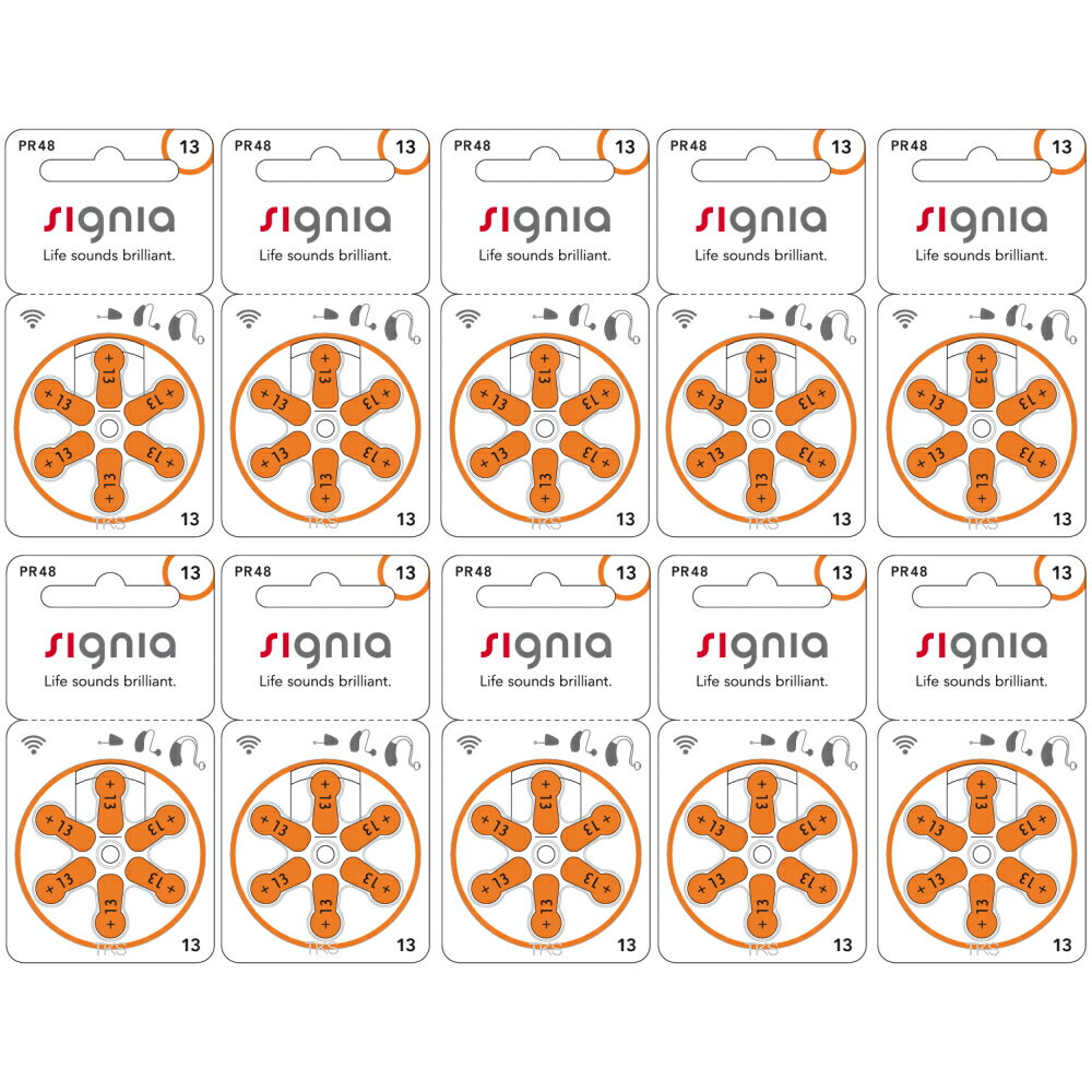 【DM便なら送料無料】【SIEMENS】シーメンス 補聴器用空気電池PR48(13) 10…...:hochoukikoubou:10000065