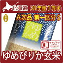 ゆめぴりか 玄米 送料無料 15kg (5kg×3袋) 第一区分S 認証マーク A次品 1等米 28年産 北海道米 真空パック対応