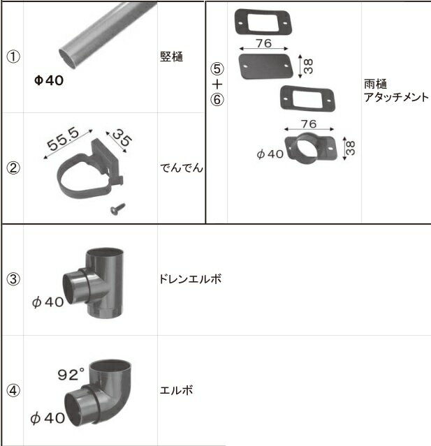 LIXIL補修用部品 TOEXブランド部品 カーポート カーポート雨樋セット 雨樋セット3…...:hokusei-nw:10404597